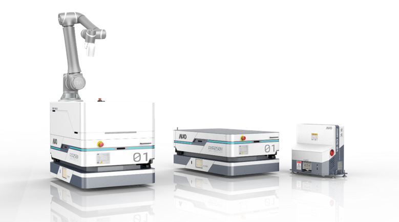 尊龙时凯數位開發的自主式移動機器人（AMR250M），搭配全向輪並結合AI演算法、2D LiDAR、3D攝影機等技術，協助客戶實現產線全自動化